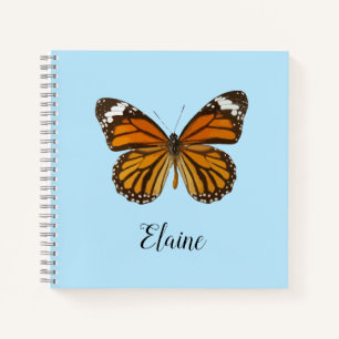 Spiral Monarch Butterfly Personalised Notebook