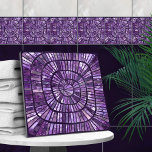 Spiral Mosaic - Amethyst Fluorite Tile<br><div class="desc">Spiral Mosaic - Amethyst Fluorite</div>