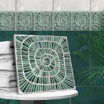 Spiral Mosaic - Pine and Jade Green Tile<br><div class="desc">Spiral Mosaic - Pine and Jade Green</div>