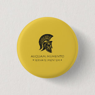 Spiral Notebook Aequam memento servare mentem 3 Cm Round Badge