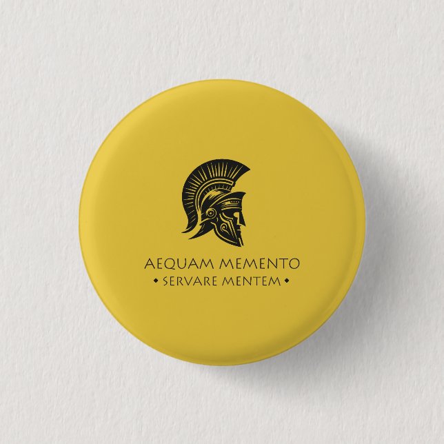 Spiral Notebook Aequam memento servare mentem 3 Cm Round Badge (Front)