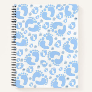 Spiral Notebook Blue Baby Feet Boy
