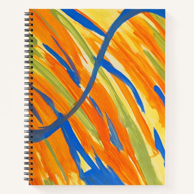 Spiral Notebook-Bold colourful Abstract Art print  Notebook (Front)