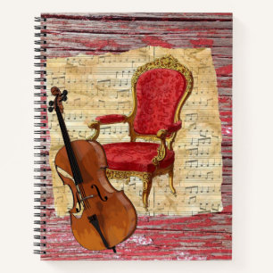 Spiral Notebook Cello Victorian