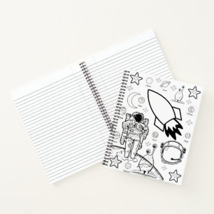 Spiral Notebook Colouring Astronaut