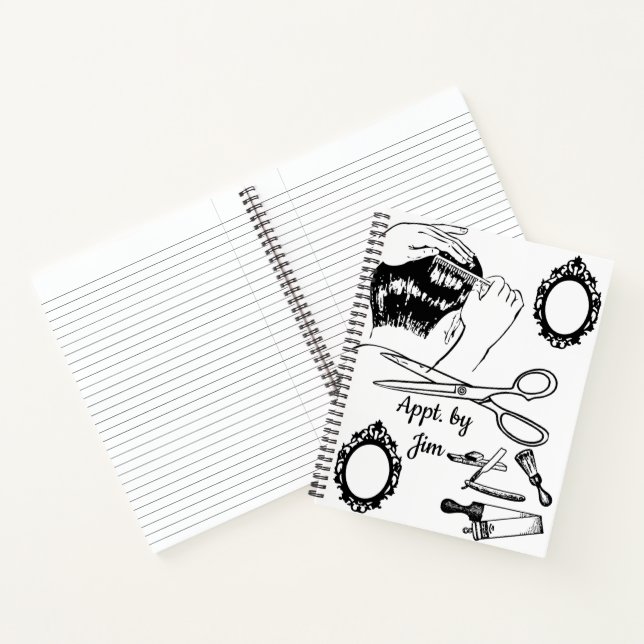 Spiral Notebook Colouring Barber Barbershop (Inside)