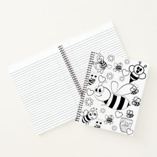 Spiral Notebook Colouring Bumblebee