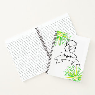 Spiral Notebook Colouring Elephant