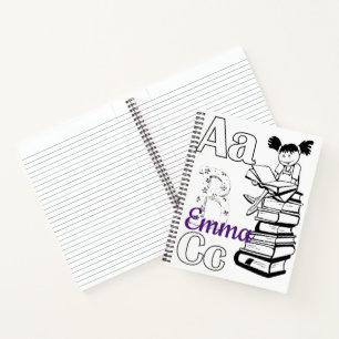 Spiral Notebook Colouring Reading School Books