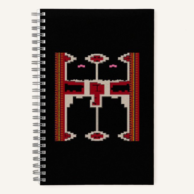 Spiral Notebook Design inspired by art from Borneo (Front)