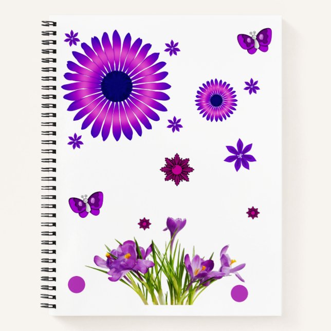 Spiral Notebook Floral (Front)