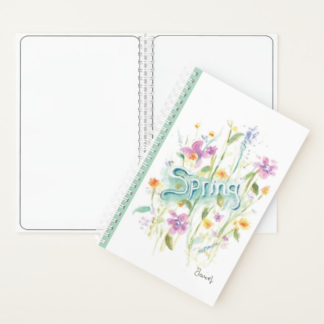 Spiral Notebook Flowers/Floral design Spring (Inside)