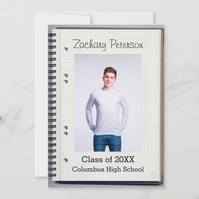 Spiral Notebook - Graduation Announcement (Front)