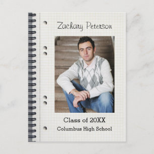 Spiral Notebook - Graduation Announcement PostCard