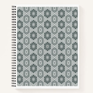 Spiral Notebook Lined In Grey And White Fros