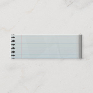 Spiral Notebook Lined Paper Mini Business Card