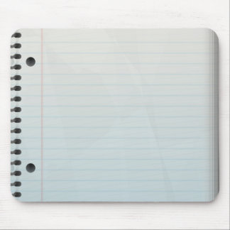 Spiral Notebook Lined Paper Mouse Pad