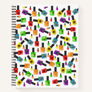 Spiral Notebook Nail Polish Fruit Colours