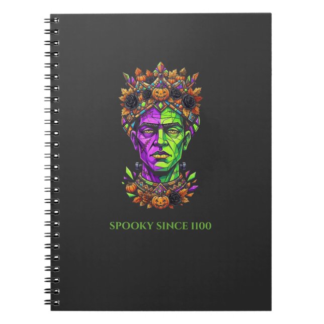 Spiral Notebook Neon Frankenstein (Front)