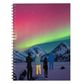 Spiral Notebook - Northern lights aurora borealis.