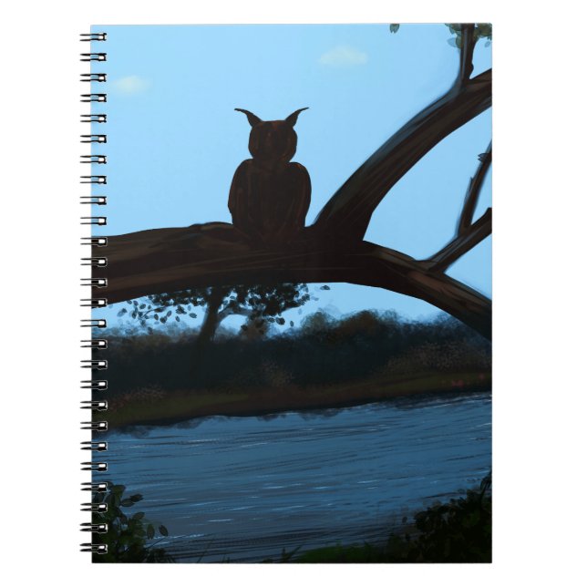 Spiral Notebook Owl  (Front)