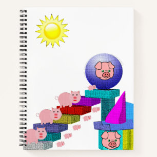 Spiral Notebook Pig