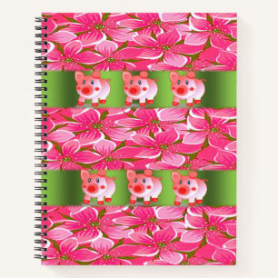 Spiral Notebook Pig