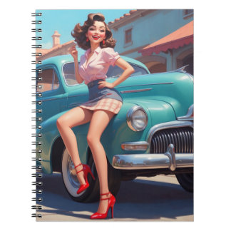 Spiral Notebook Pin-Up Art