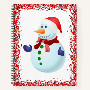 Spiral Notebook Snowman