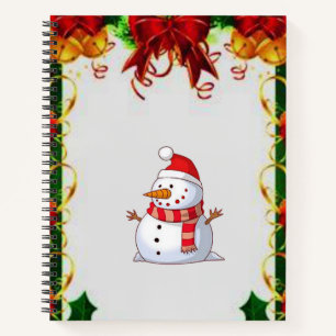 Spiral Notebook Snowman