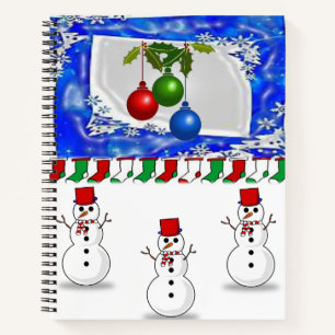 Spiral Notebook Snowman