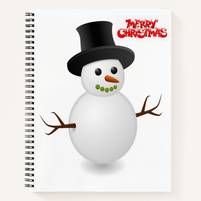 Spiral Notebook Snowman (Front)