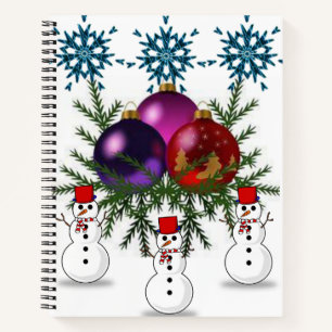 Spiral Notebook Snowman