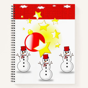 Spiral Notebook Snowman