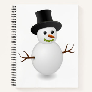 Spiral Notebook Snowman