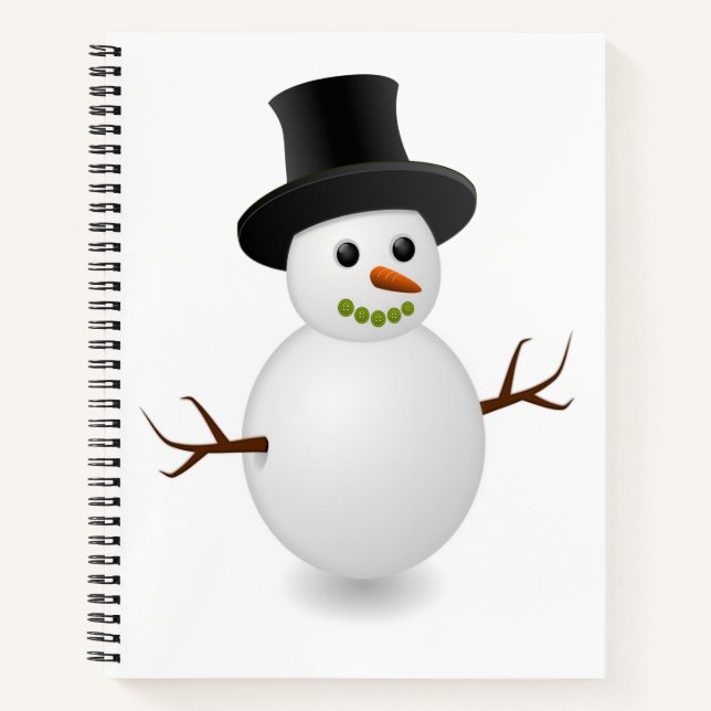 Spiral Notebook Snowman (Front)