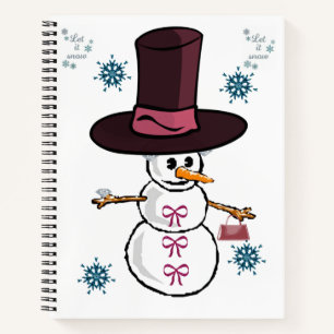 Spiral Notebook Snowman