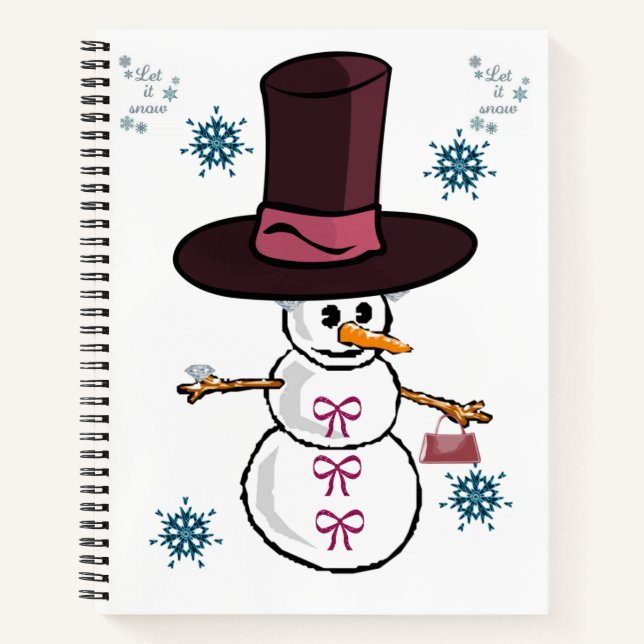 Spiral Notebook Snowman (Front)