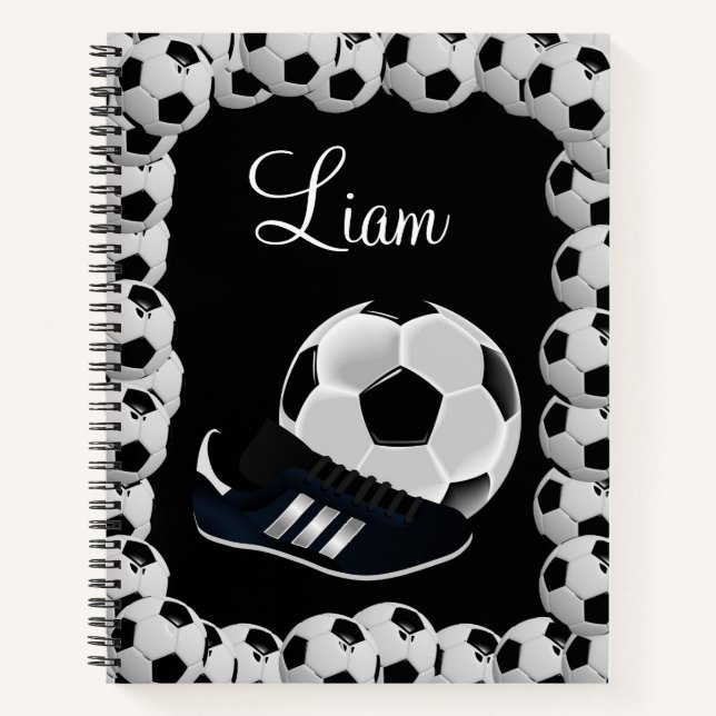 Spiral Notebook Soccer Ball (Front)