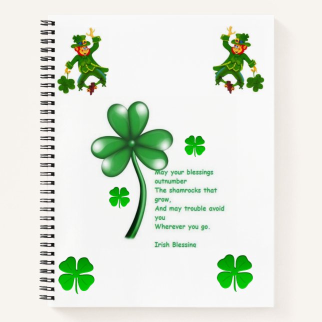 Spiral Notebook St. Patrick's Day (Front)