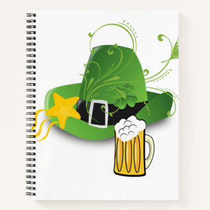 Spiral Notebook St. Patrick's Shamrock Beer