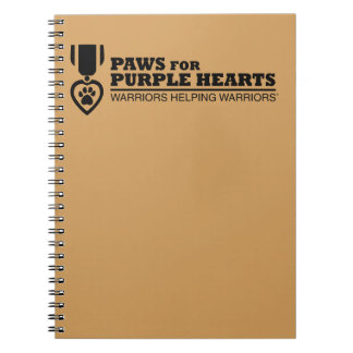 Spiral Notebook - Tan w Black Logo