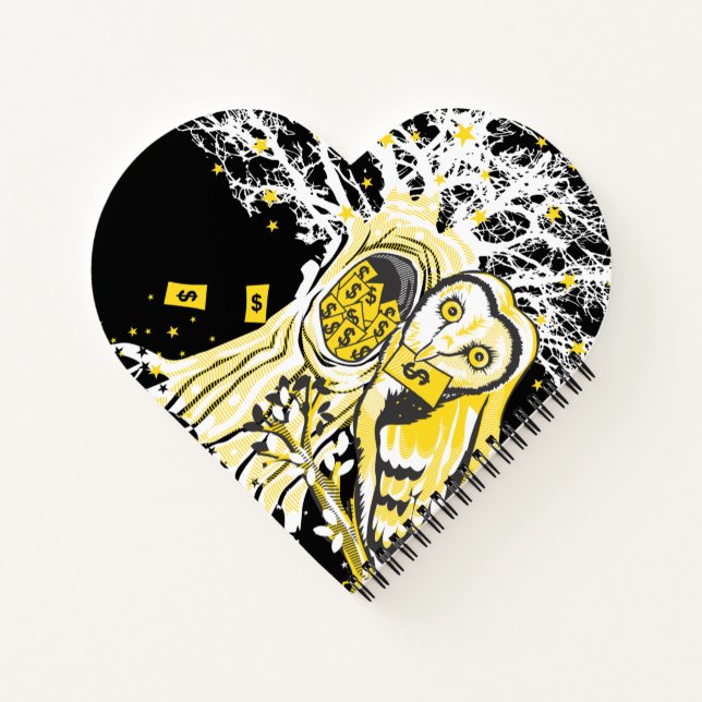 Spiral Notebook – Urban Tree Owl & Wealth Surreal  (Back)