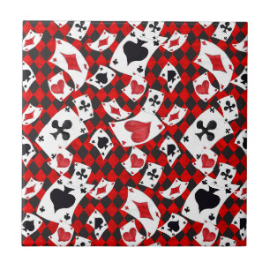 Spiral Notebook with a Red Alice in Wonderland Tile