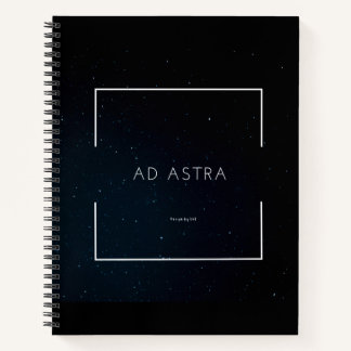 Spiral Notebook with Ad Astra Print