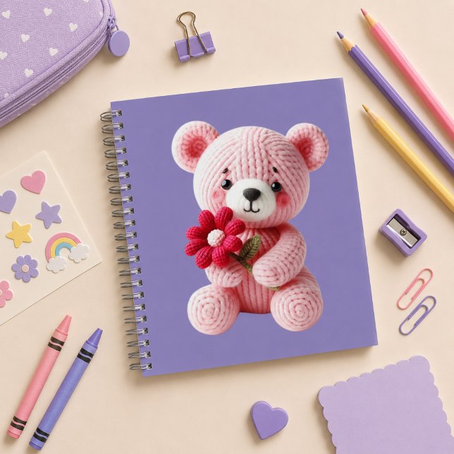 Spiral notebook with cute bear design (Creator Uploaded)