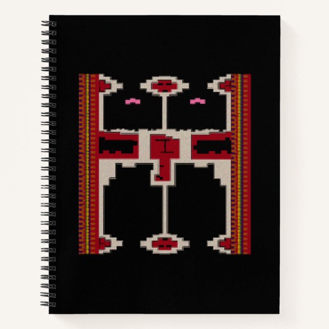 Spiral Notebook with design from Borneo (Front)