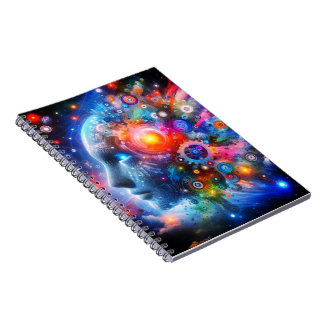 Spiral Notebook with Digital Art Design