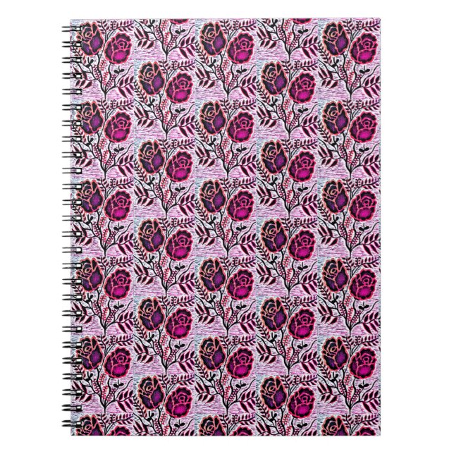 Spiral Notebook with Floral Image (Front)