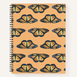 Spiral Notebook with Monarch butterfly design 